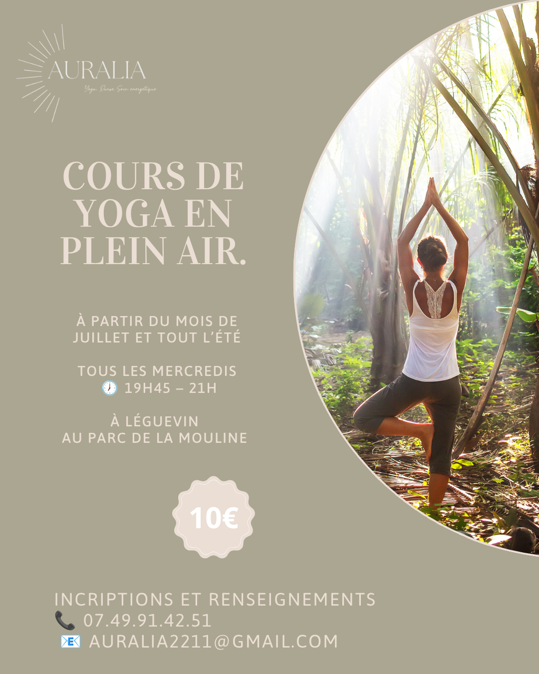 yoaga nature cours de yoga en plein air